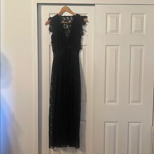 Zara long black lace dress, USA M
